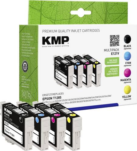 KMP Druckerpatrone ersetzt Epson T1285, T1281, T1282, T1283, T1284 Kompatibel Kombi-Pack Schwarz, Cy von KMP