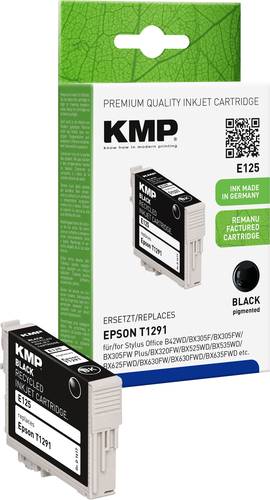 KMP Druckerpatrone ersetzt Epson T1291 Kompatibel Schwarz E125 1617,0001 von KMP