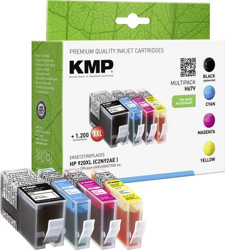 KMP Druckerpatrone ersetzt HP 920XL, CD975AE, CD972AE, CD973AE, CD974AE Kompatibel Kombi-Pack Schwar von KMP