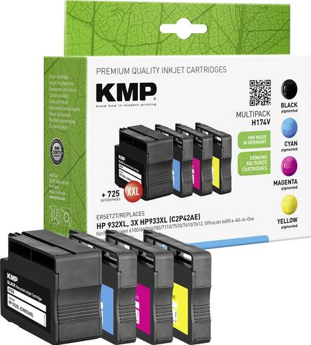KMP Druckerpatrone ersetzt HP 932XL, 933XL, CN053AE, CN054AE, CN055AE, CN056AE Kompatibel Kombi-Pack von KMP