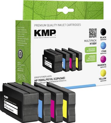 KMP Druckerpatrone ersetzt HP 950XL, 951XL, C2P43AE, CN045AE, CN046AE, CN047AE, CN048AE Kompatibel K von KMP