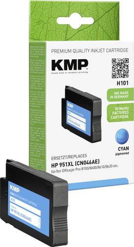 KMP Druckerpatrone ersetzt HP 951XL, CN046AE Kompatibel Cyan H101 1723,4003 von KMP