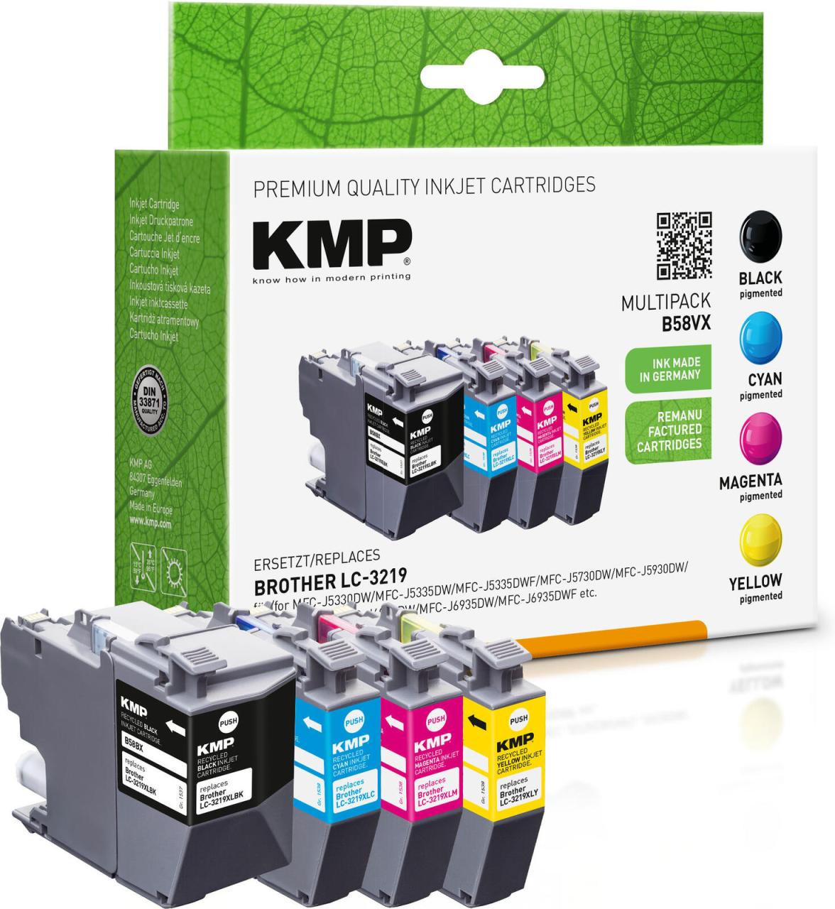 KMP Druckerpatronen B58VX schwarz, cyan, magenta, gelb kompatibel zu brother ... KMP Druckerpatronen B58VX schwarz, cyan, magenta, gelb kompatibel zu brother ... von KMP