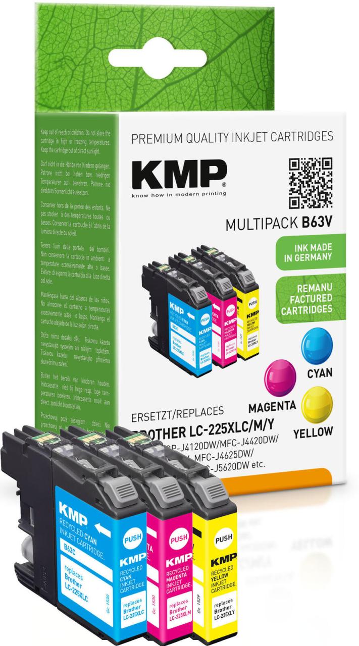 KMP Druckerpatronen B63V cyan, magenta, gelb kompatibel zu brother LC-225XL C... KMP Druckerpatronen B63V cyan, magenta, gelb kompatibel zu brother LC-225XL C... von KMP
