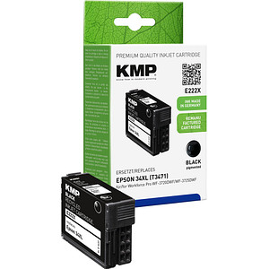 KMP E222X  schwarz Druckerpatrone kompatibel zu EPSON 34XL (T3471) von KMP