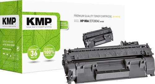 KMP Toner ersetzt HP 80A, CF280A Kompatibel Schwarz 3100 Seiten H-T233 1235,8000 von KMP