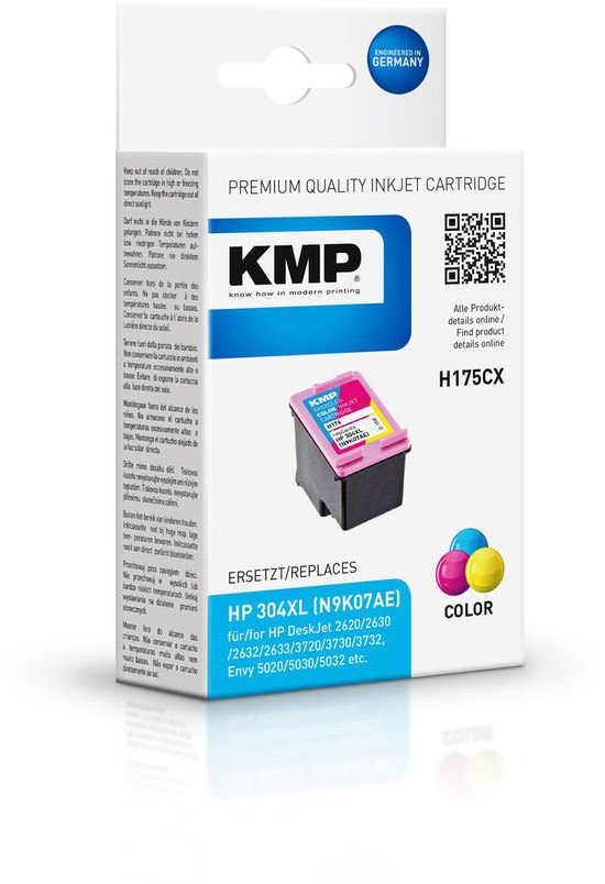 KMP H175CX Tintenpatrone ersetzt HP 304XL (N9K07AE) 3-farbig von KMP