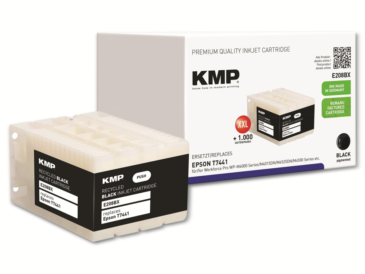 KMP Tintenpatrone kompatibel für Epson T441, schwarz, 185ml von KMP
