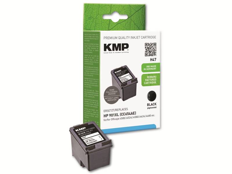 KMP Tintenpatrone kompatibel für HP 901XL (CC654AE), schwarz von KMP