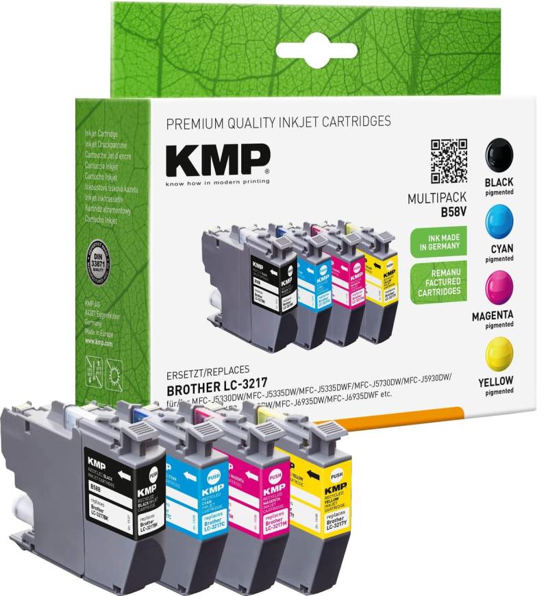 KMP Tintenpatronen Multipack B58V ersetzt Brother LC3217 von KMP