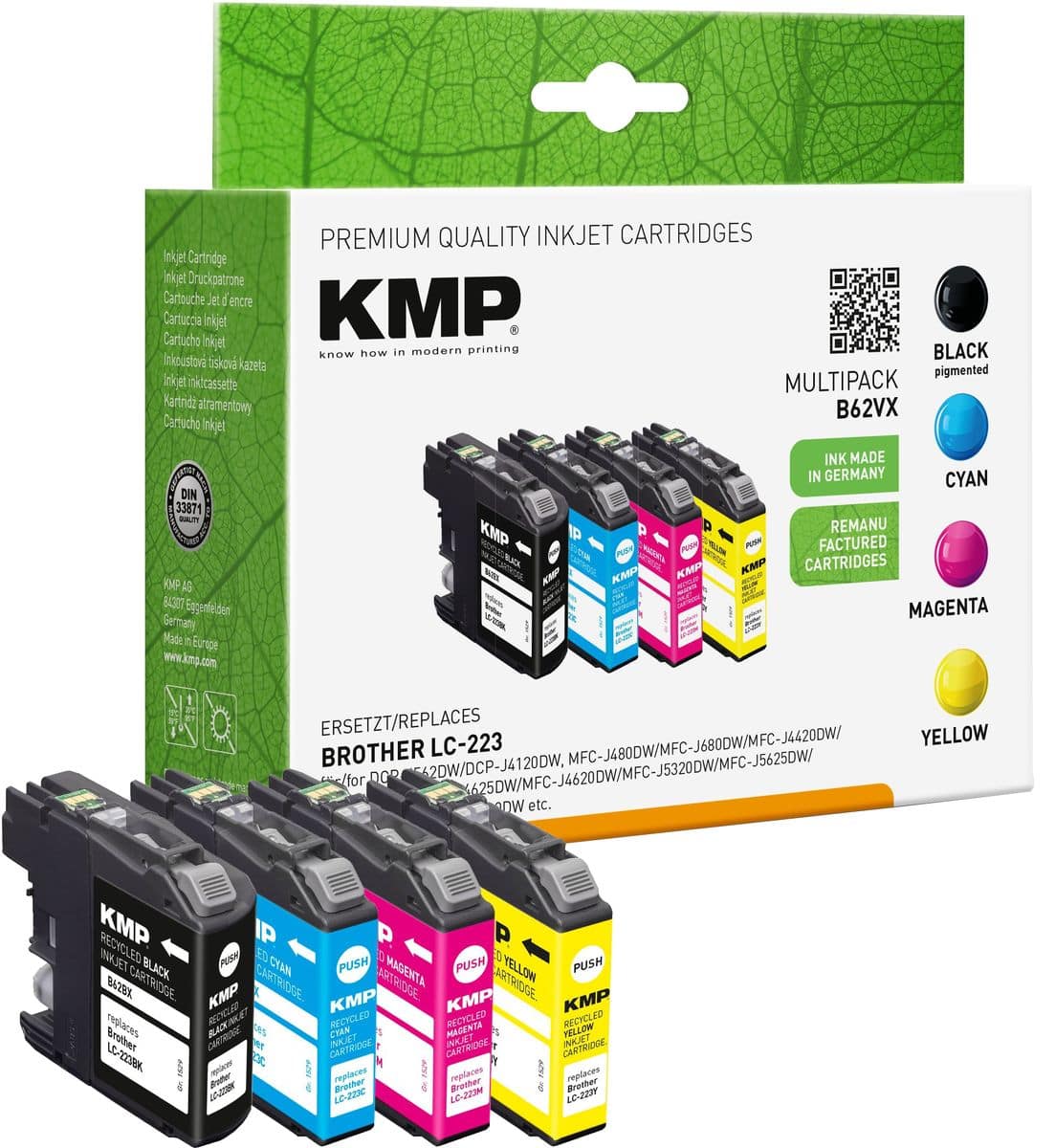 KMP Tintenpatronen Multipack B62VX ersetzt Brother LC-223 von KMP