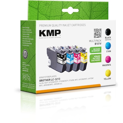 KMP Tintenpatronen Multipack ersetzt  Brother LC3213VAL von KMP