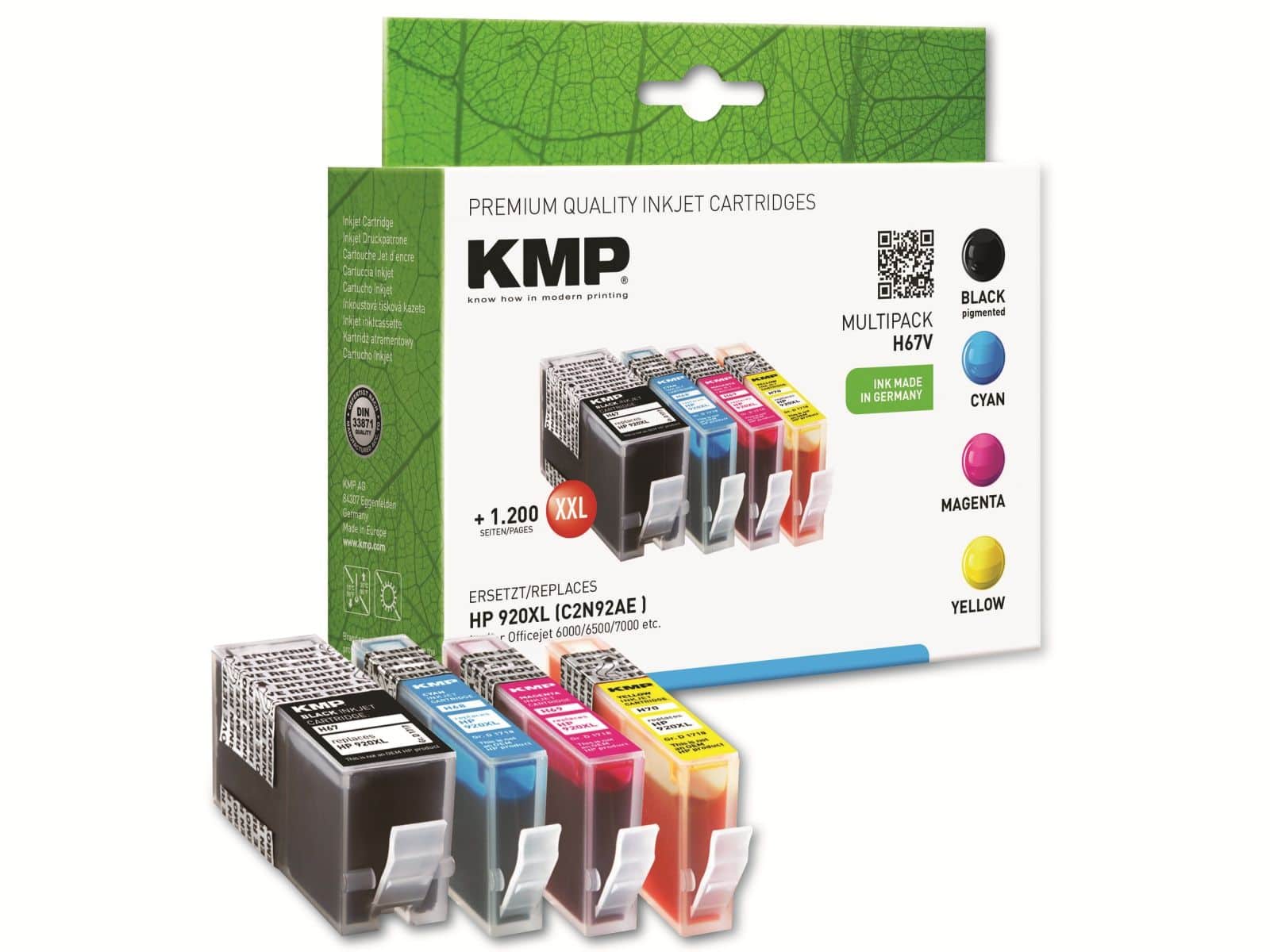 KMP Tintenpatronen-Set kompatibel für HP 920XL von KMP