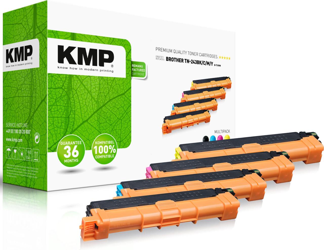 KMP Toner B-T09M schwarz, cyan, magenta, gelb kompatibel zu brother TN243BK/C... KMP Toner B-T09M schwarz, cyan, magenta, gelb kompatibel zu brother TN243BK/C... von KMP
