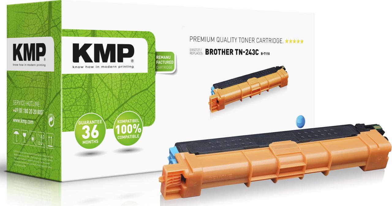 KMP Toner B-T110 cyan kompatibel zu brother TN243C KMP Toner B-T110 cyan kompatibel zu brother TN243C von KMP