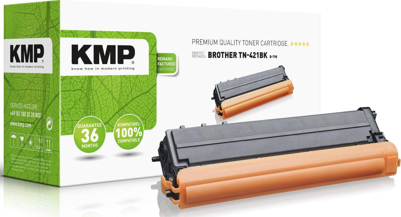 KMP Toner B-T98 schwarz kompatibel zu brother TN-421BK KMP Toner B-T98 schwarz kompatibel zu brother TN-421BK von KMP