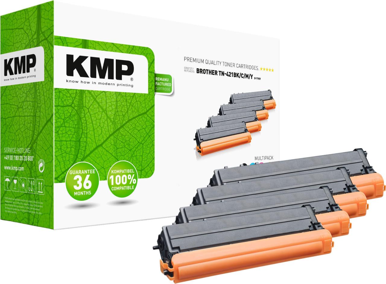 KMP Toner B-T98V schwarz, cyan, magenta, gelb kompatibel zu brother TN421BK/C... KMP Toner B-T98V schwarz, cyan, magenta, gelb kompatibel zu brother TN421BK/C... von KMP