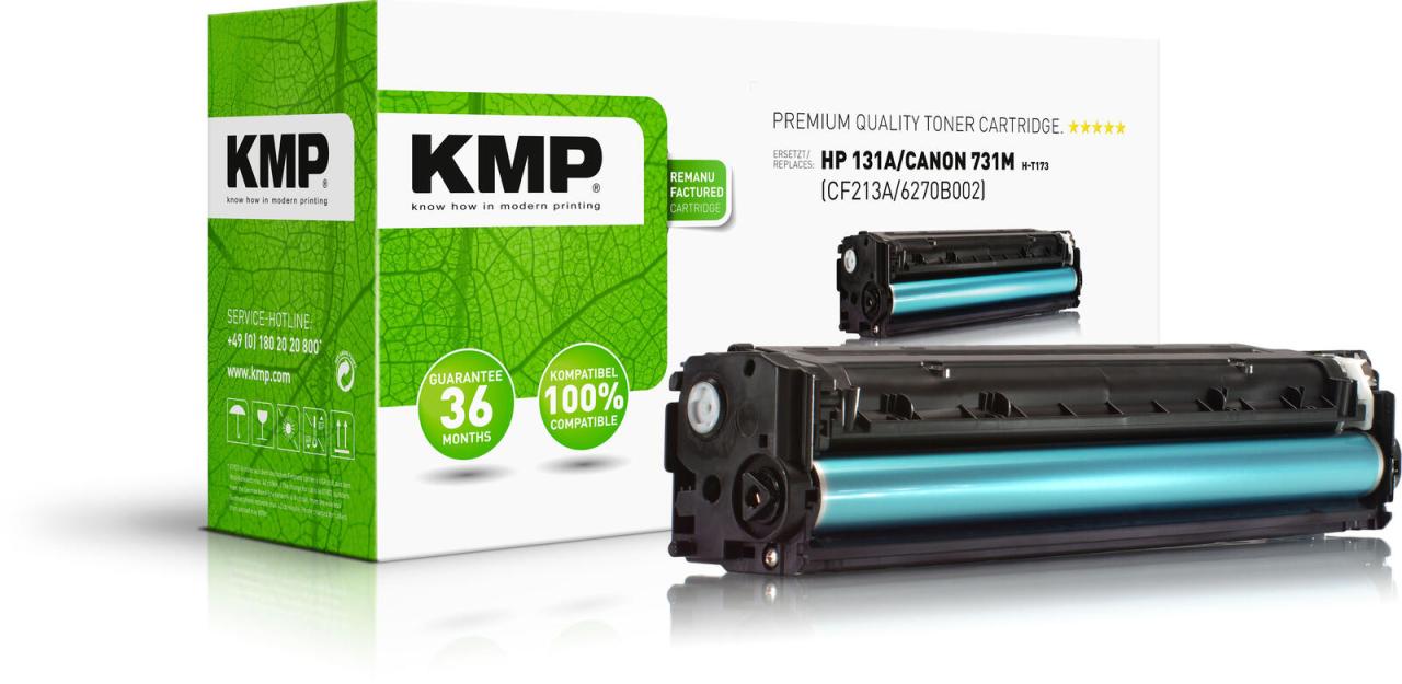 KMP Toner H-T173 magenta kompatibel zu HP 131A; Canon 731M(CF213A; 6270B002) von KMP