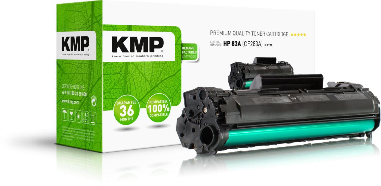 KMP Toner H-T193 schwarz kompatibel zu HP 83A (CF283A) von KMP