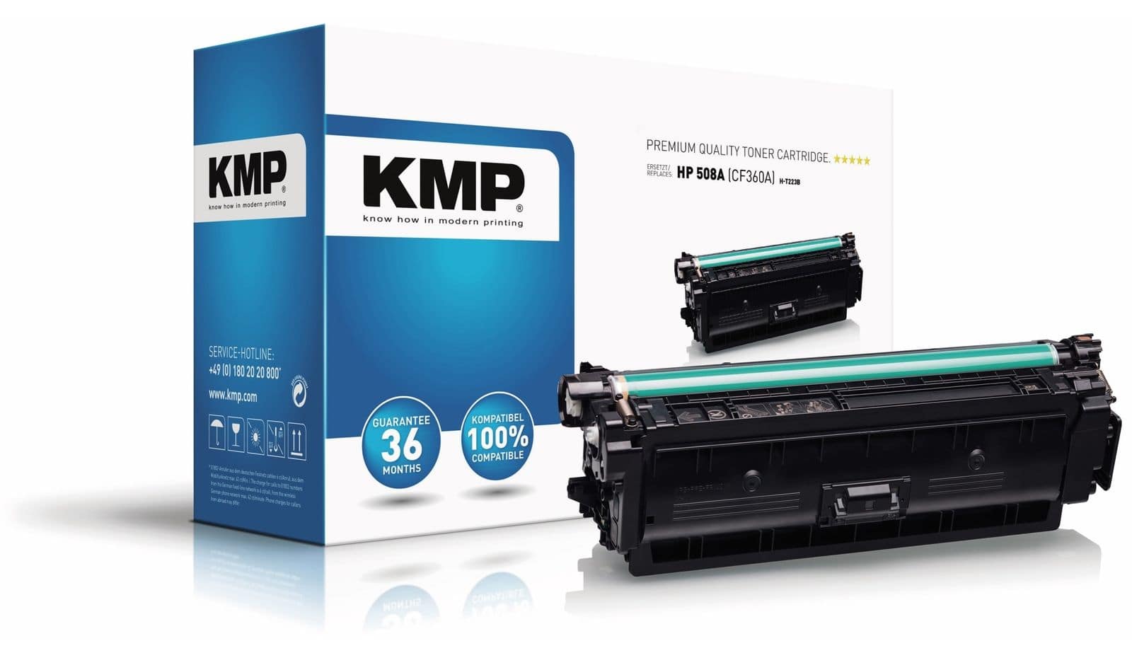 KMP Toner H-T223B, kompatibel zu HP 508A (CF360A) von KMP