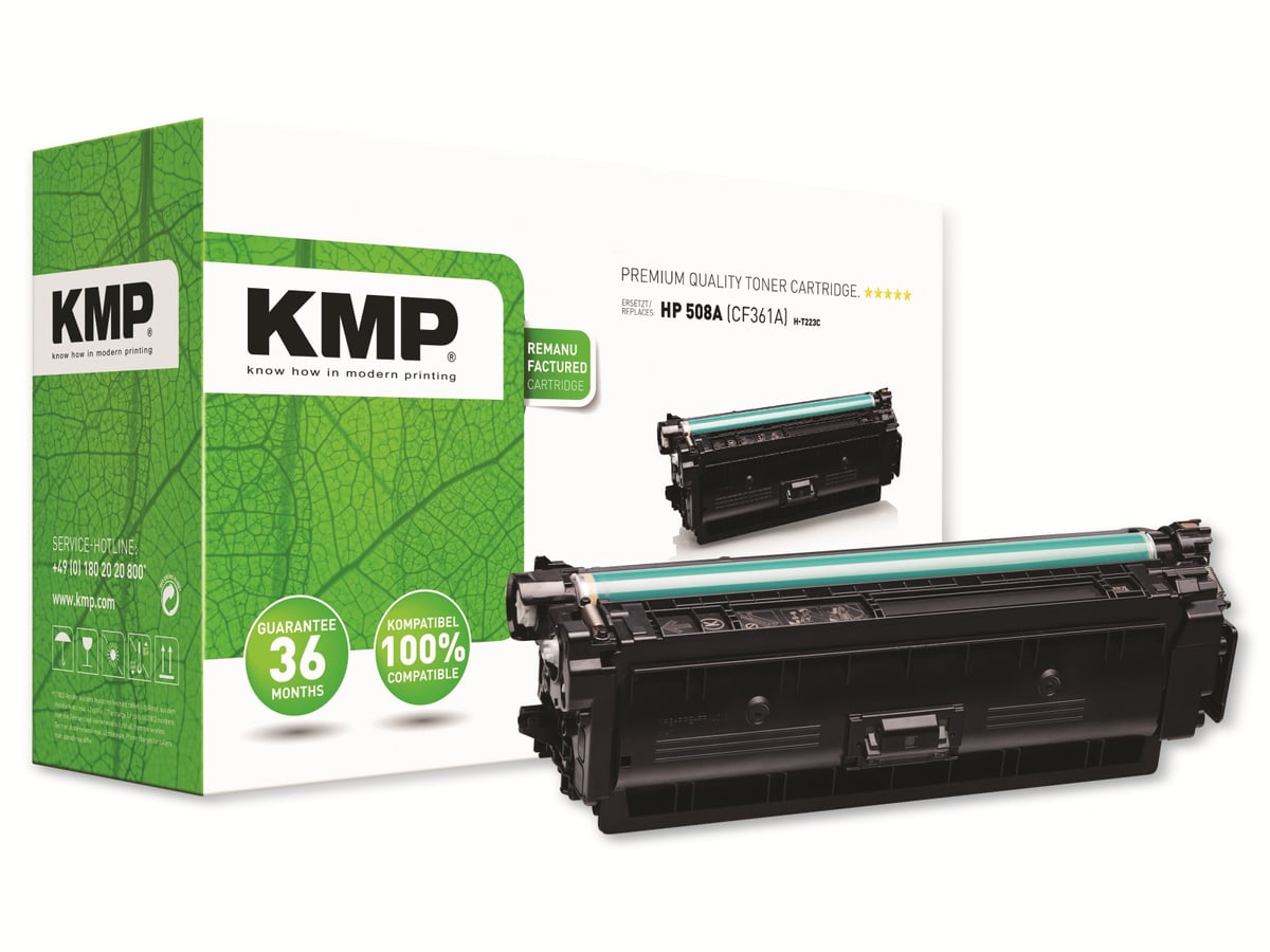 KMP Toner H-T223C, kompatibel zu HP 508A (CF361A) von KMP