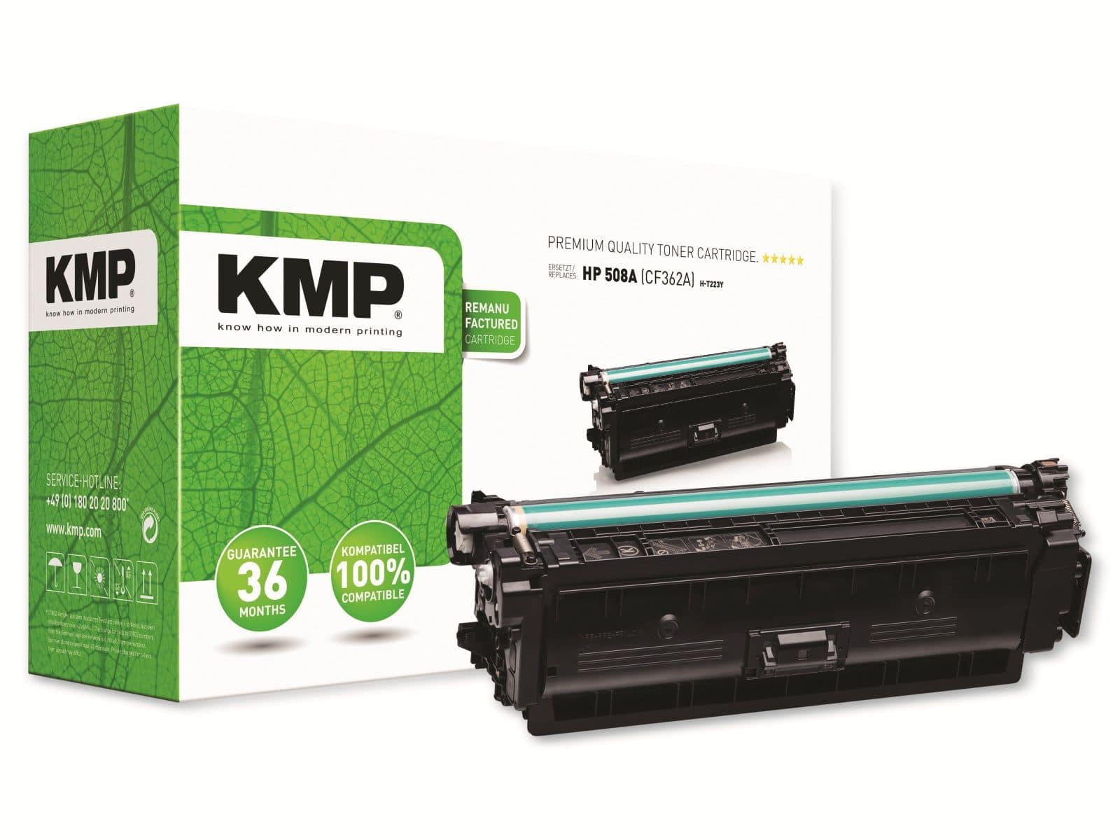 KMP Toner H-T223Y, kompatibel zu HP 508A (CF362A) von KMP