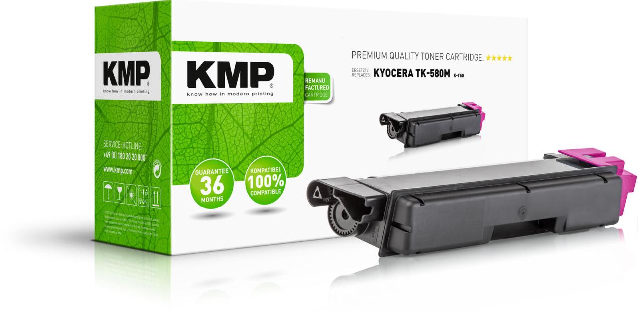 KMP Toner K-T50 magenta kompatibel zu KYOCERA TK-580M KMP Toner K-T50 magenta kompatibel zu KYOCERA TK-580M von KMP