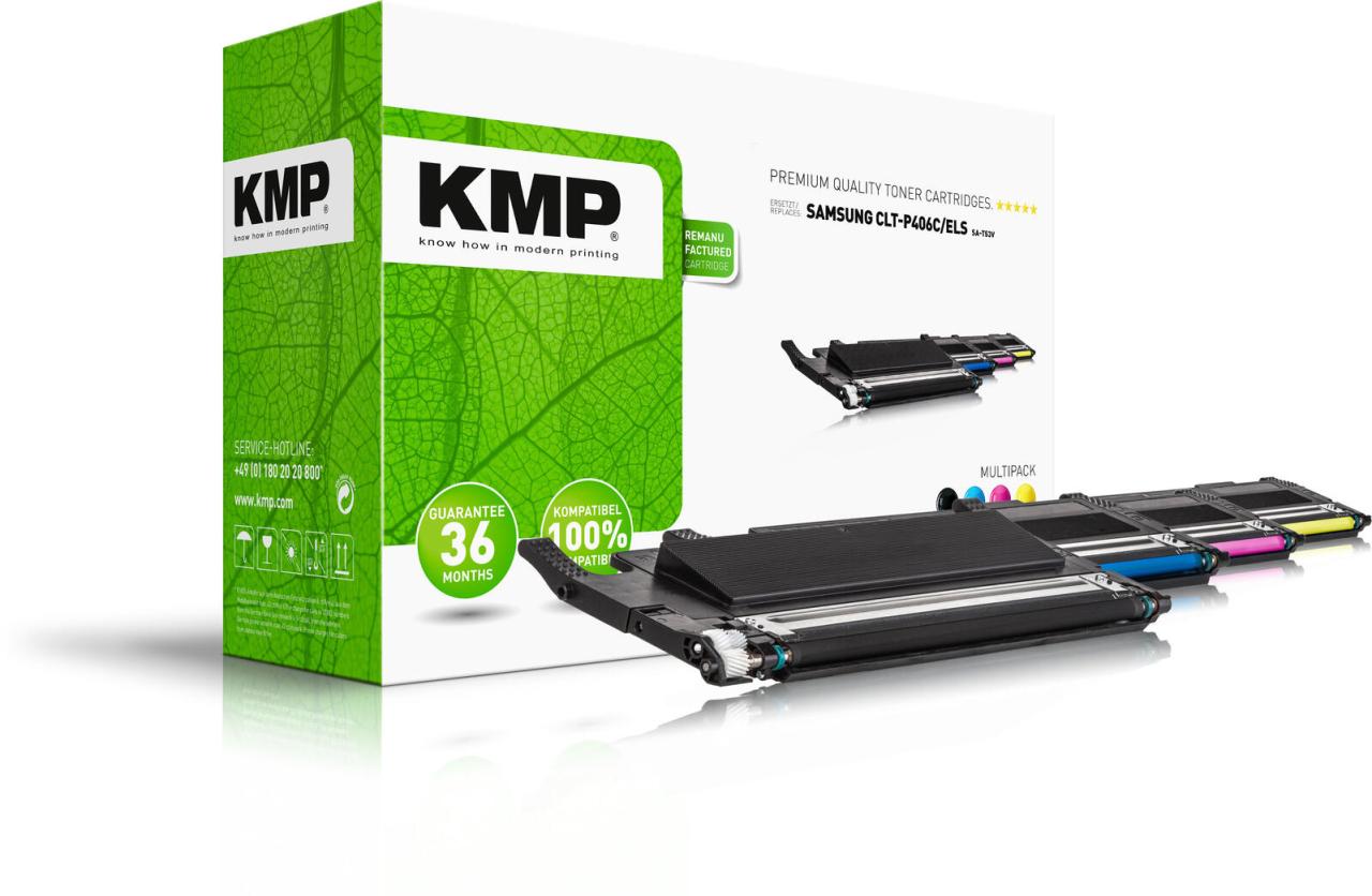 KMP Toner SA-T53V schwarz, cyan, magenta, gelb kompatibel zu SAMSUNG CLT-P406... KMP Toner SA-T53V schwarz, cyan, magenta, gelb kompatibel zu SAMSUNG CLT-P406... von KMP