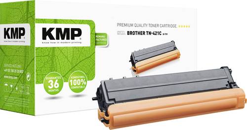 KMP Toner ersetzt Brother TN-421C, TN421C Kompatibel Cyan 1800 Seiten B-T99 von KMP