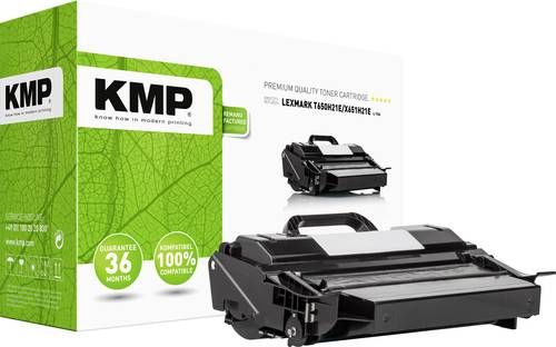 KMP Toner ersetzt Lexmark T650H21E, X651H21E Kompatibel Schwarz 25000 Seiten L-T66 von KMP