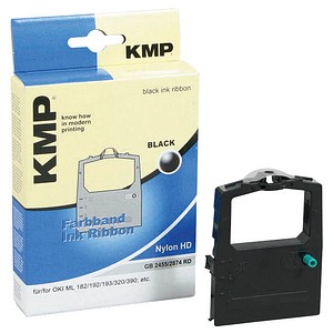 KMP schwarz Farbband kompatibel zu OKI ML 182/192/193/320/380/390/3320/3390, 1 St. von KMP
