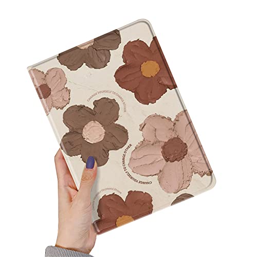 Schutzhülle für iPad 6. 5. Generation Air/Air2, 9,7 Zoll (24,6 cm), Blumenmuster, weiche TPU-Schutzhülle, automatischer Schlafmodus (Farbe B) von KMXDD