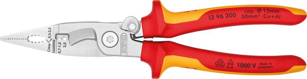 Knipex VDE-Elektro-Installationszange mit Öffnungsfeder 1396200 Knipex VDE-Elektro-Installationszange mit Öffnungsfeder 1396200 von KNIPEX-WERK