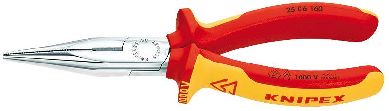 Knipex VDE-Flachrundzange 160mm 2506160 mit Schneide gerade Knipex VDE-Flachrundzange 160mm 2506160 mit Schneide gerade von KNIPEX-WERK