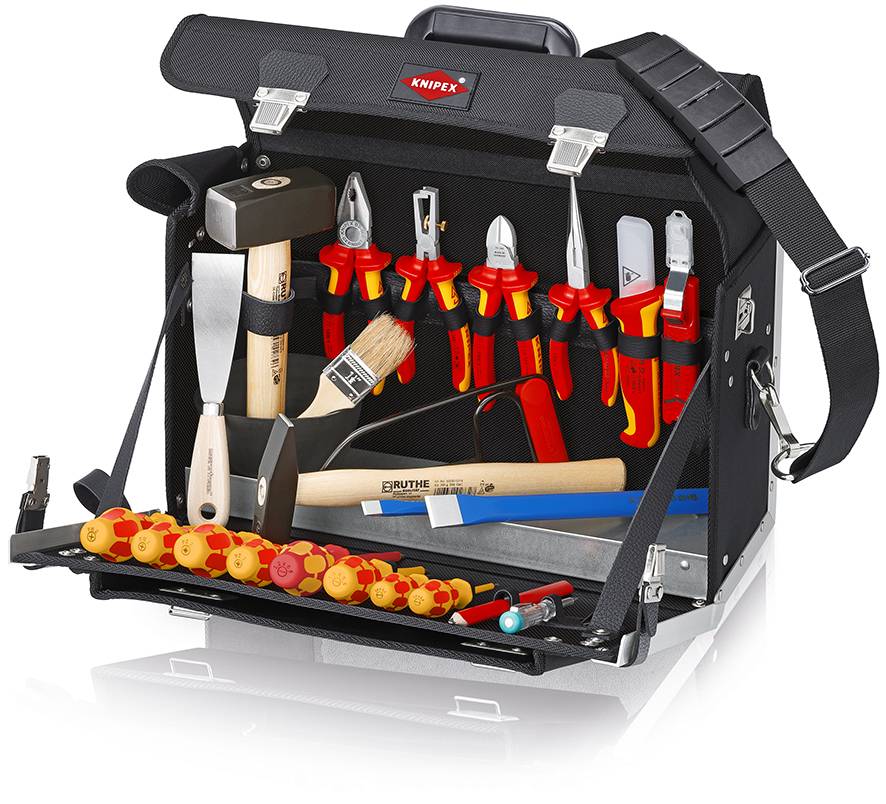 Knipex VDE-Werkzeugtasche Elektro ** Ledertasche 002103LS bestückt Knipex VDE-Werkzeugtasche Elektro ** Ledertasche 002103LS bestückt von KNIPEX-WERK