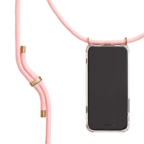 KNOK Handykette Kompatibel mit Apple iPhone 11 Pro - Silikon Hülle mit Band - Handyhülle für Smartphone zum Umhängen - Transparent Case mit Schnur - Schutzhülle mit Kordel in Reflektiertes Rosa KNOK Handykette Kompatibel mit Apple iPhone 11 Pro - Silikon Hülle mit Band - Handyhülle für Smartphone zum Umhängen - Transparent Case mit Schnur - Schutzhülle mit Kordel in Reflektiertes Rosa von KNOK