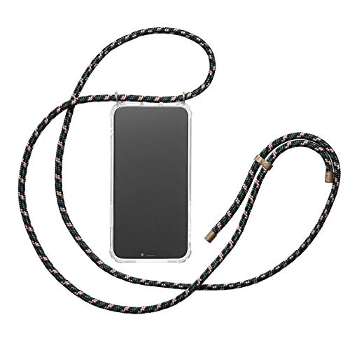 KNOK Handykette Kompatibel mit iPhone 8 / iPhone 7 / iPhone SE (2020) - Silikon Hülle mit Band - Handyhülle für Smartphone zum Umhängen - Transparent Case mit Schnur - Schutzhülle mit Kordel von KNOK