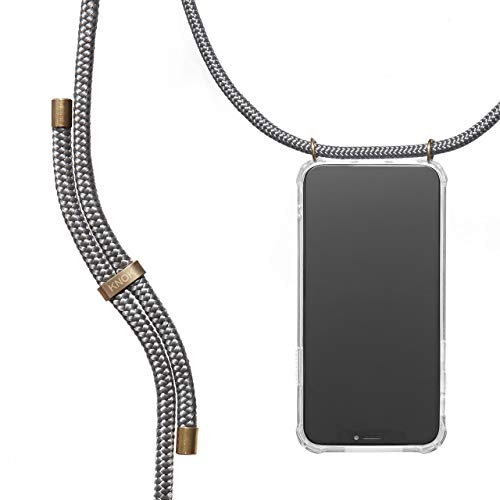 KNOK Handykette Kompatibel mit iPhone 8 / iPhone 7 / iPhone SE (2020) - Silikon Hülle mit Band - Handyhülle für Smartphone zum Umhängen - Transparent Case mit Schnur - Schutzhülle mit Kordel von KNOK