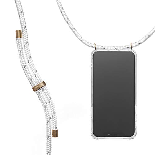 KNOK Handykette Kompatibel mit iPhone 8 / iPhone 7 / iPhone SE (2020) - Silikon Hülle mit Band - Handyhülle für Smartphone zum Umhängen - Transparent Case mit Schnur - Schutzhülle mit Kordel von KNOK