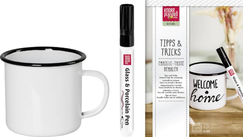 KNORR prandell Bastelset , Emaille-Tasse bemalen, von KNORR prandell