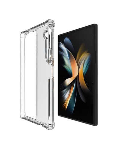 KNOXS Hülle für Samsung Galaxy Z Fold 6 Gehäuse Klar, Premium Hart PC+TPU Stoßsichere Hülle Ultradünn Kristallklar [Anti Gelb] Ganzkörper-Schutzhülle für Samsung Fold 6 (Transparent) von KNOXS