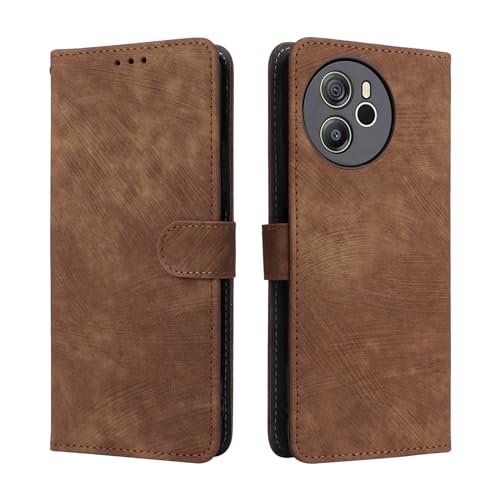 KNOXS Handyhülle für Blackview Shark 8 Hülle mit RFID Blockierendem Ständer TPU Innenschale mit Stoßfester Klapphülle, PU Wallet Schutzhülle (Braun) von KNOXS