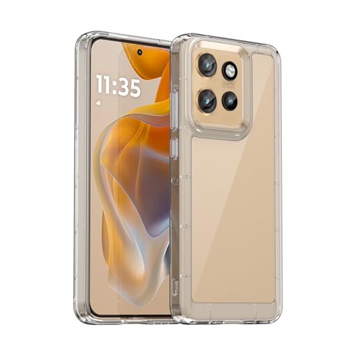 KNOXS Handyhülle für Motorola Edge 50 Neo Hülle, SchutzHülle [Soft TPU +Hard PC] Anti-Rutsch, Kratzfeste Stoßfeste Transparent Case für Motorola Edge 50 Neo (Durchsichtig) von KNOXS