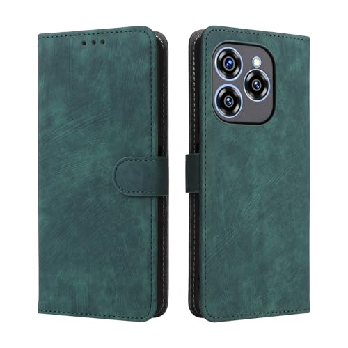 KNOXS Handyhülle für Oukitel C50 Hülle mit RFID Blockierendem Ständer TPU Innenschale mit Stoßfester Klapphülle, PU Wallet Schutzhülle (Grün) von KNOXS