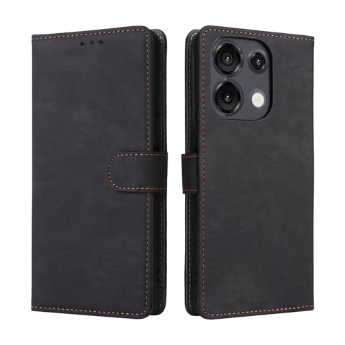 KNOXS Handyhülle für Umidigi G9 5G Hülle mit RFID Blockierendem Ständer TPU Innenschale mit Stoßfester Klapphülle, PU Wallet Schutzhülle (Schwarz) von KNOXS