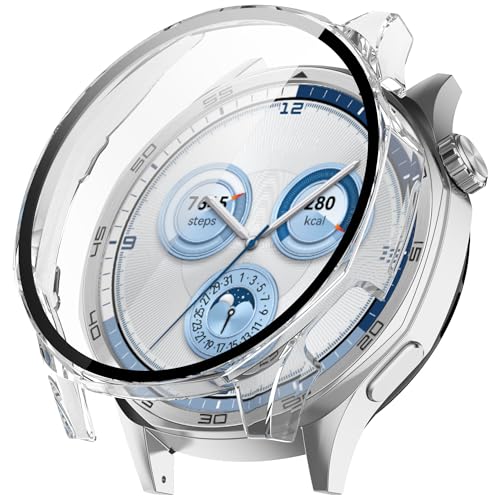 KNOXS Hard Hülle Kompatibel mit Huawei Watch GT 5 46mm, HD PC Stoßfest Rundum Schutzhülle Ultradünne Gehäuse mit Kratzfest Displayschutz (Durchsichtig) von KNOXS