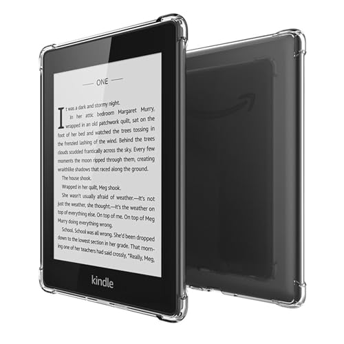KNOXS Hülle Kompatibel mit Kindle Paperwhite 12th 2024, Slim Weiches Tup Stoßfest Schutzhülle,Nie Vergilbung(Crystal Clear) Case Cover von KNOXS
