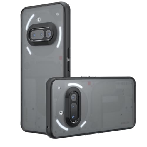 KNOXS Hülle Kompatibel mit Nothing Phone 3a, Transluzent Mattiert [Nie Vergilbung] Weiche TPU+PC Handyhülle, Anti-Fingerabdruck Hülle Kompatibel mit Nothing Phone 3a Hülle (Black) von KNOXS