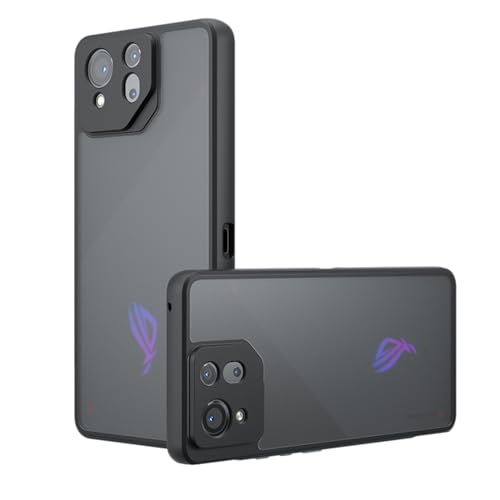 KNOXS Hülle für Asus ROG Phone 8 Pro/Phone 8, Transluzent Mattiert [Nie Vergilbung] Weiche TPU+PC Handyhülle, Anti-Fingerabdruck Asus ROG Phone 8 Pro/Phone 8 Hülle (Schwarz Mattiert) von KNOXS