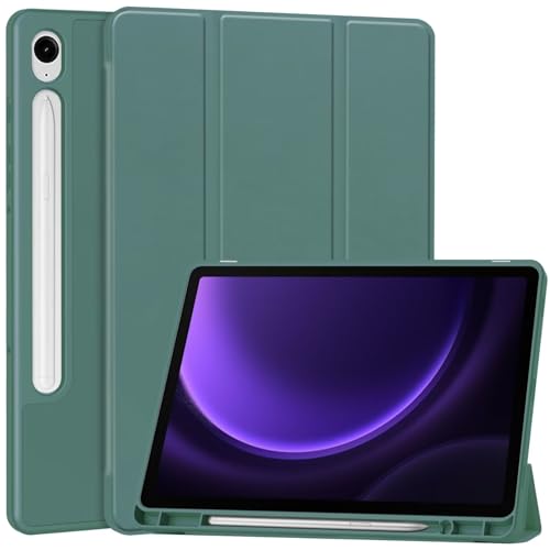 KNOXS Hülle für Huawei MatePad 11.5 S, Hochwertiges Weich TPU Mit S-Pen Halter Schutzhülle Hülle, [Automatischem Schlaf/Aufwach] für Huawei MatePad 11.5 S Hülle (Dunkelgrün) von KNOXS